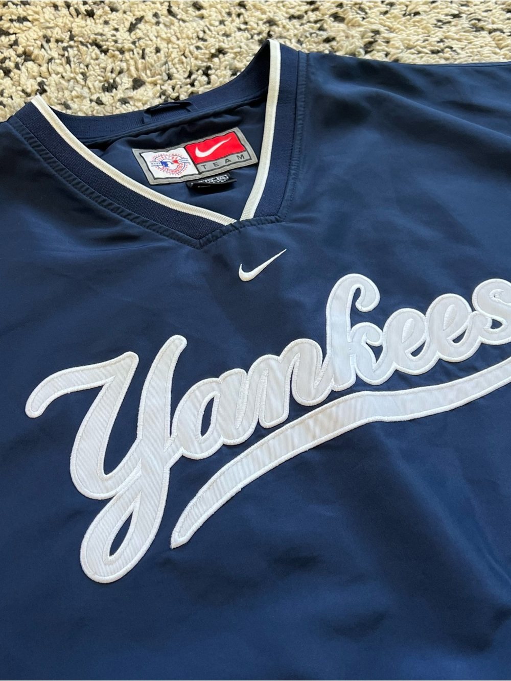 Nike Team MLB Yankees Pullover Windbreaker Warm Up Jacket Men’s Size XXL - Picture 10 of 16